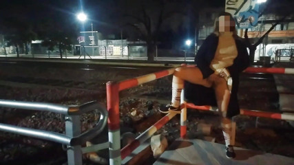Activecouplearg: Outdoor Sex in Front of Viewers Short Skirt Flashing No...