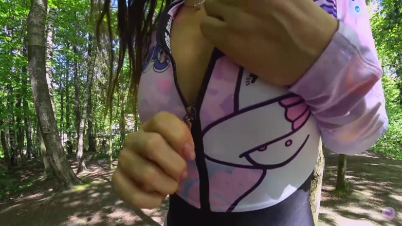 JK_Fox: Cute Girl Walks and Undresses in the Park