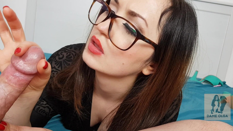 Dame Olga: Edging Blowjob Precum Play &amp; Foot Play in Pinup Mules &amp; Vintage...