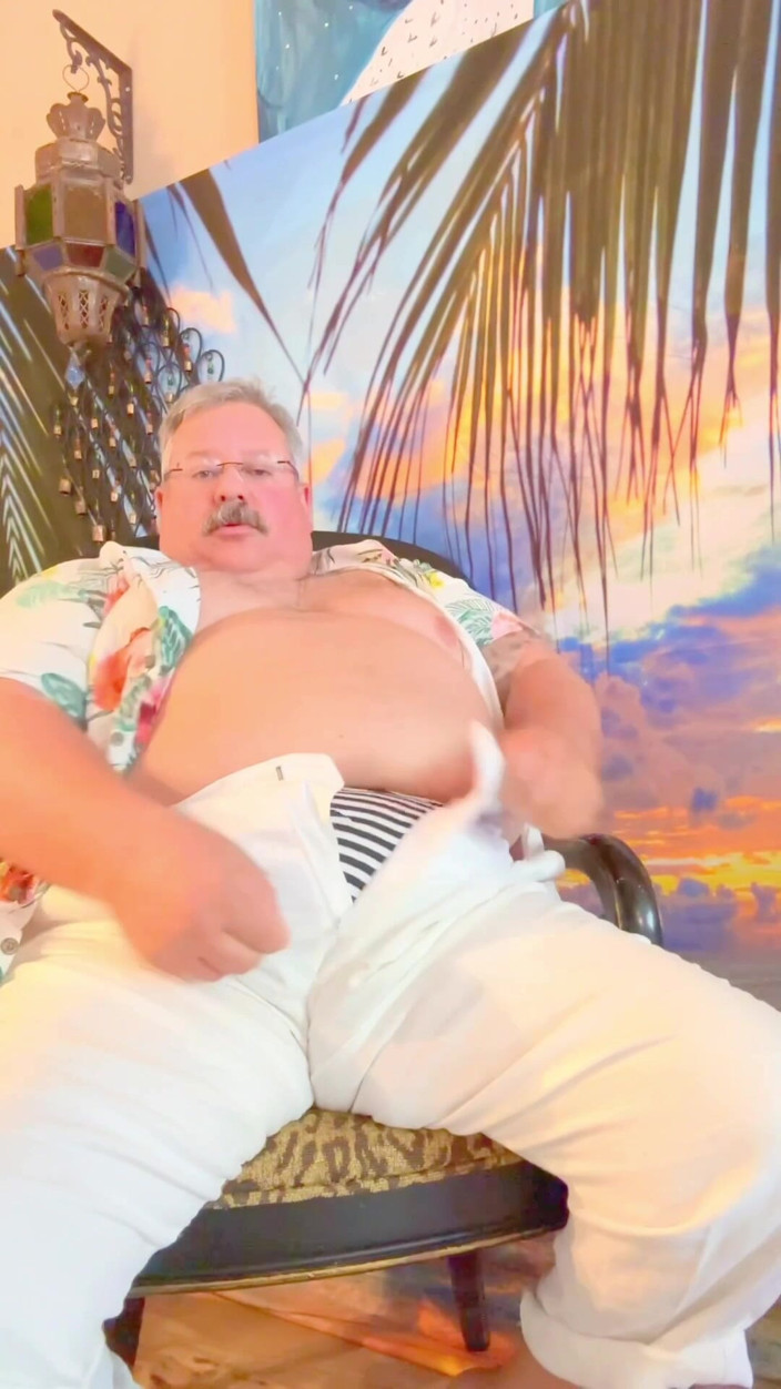 Hand-Free-Daddy-Chub: Belly Is Very Big. Belly on a Cute Teddy Bear