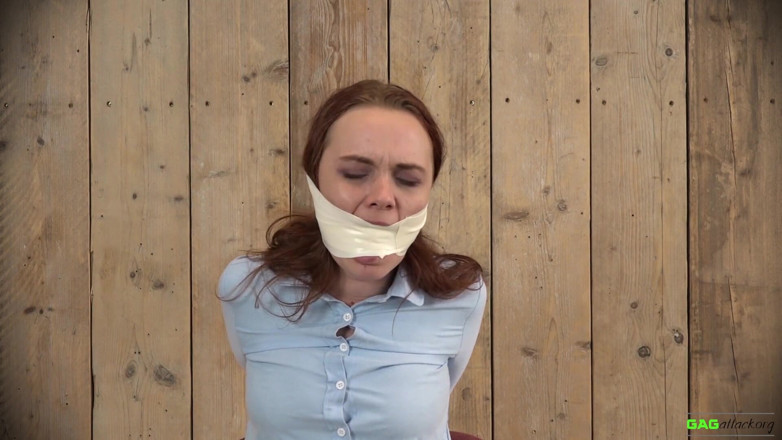 Gag Attack: Roxy - Microfoam tape gagged