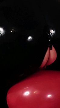 Sexy Latex Catsuit Tease