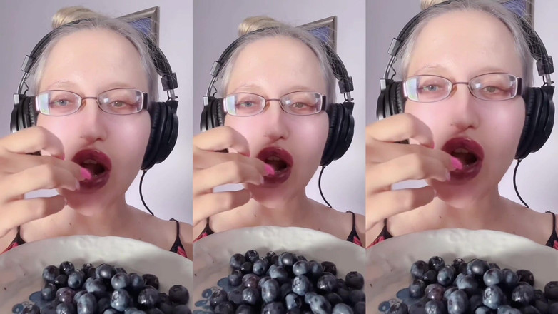 FinDom Goaldigger: Asmr吃蓝莓 - asmr，眼镜，Giantess