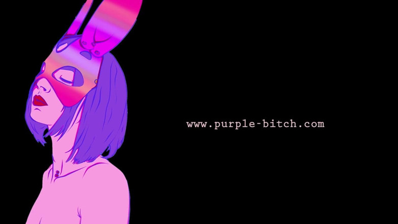 Purple Bitch: 젖탱이를 핥는 보라색 젖탱이