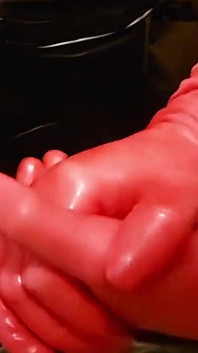 Today Is It Red / Red Latex Gloves