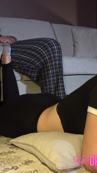Delilah's Accidental Footjob - (dreamgirls in Socks)
