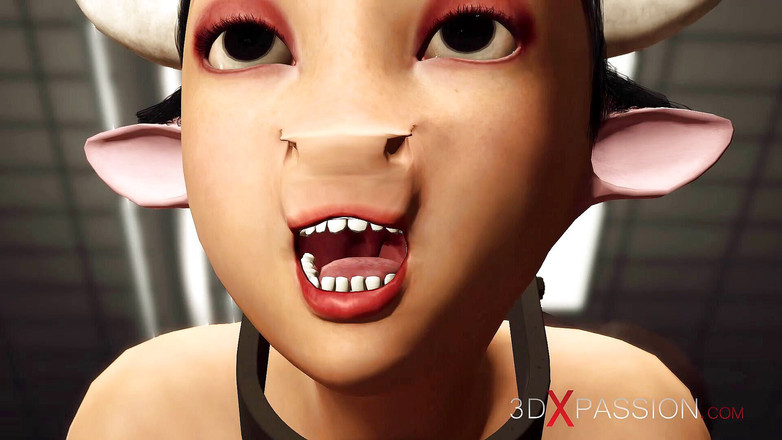 3dxpassion: Dört memeli ve meme greftli harika sağım yapan kız