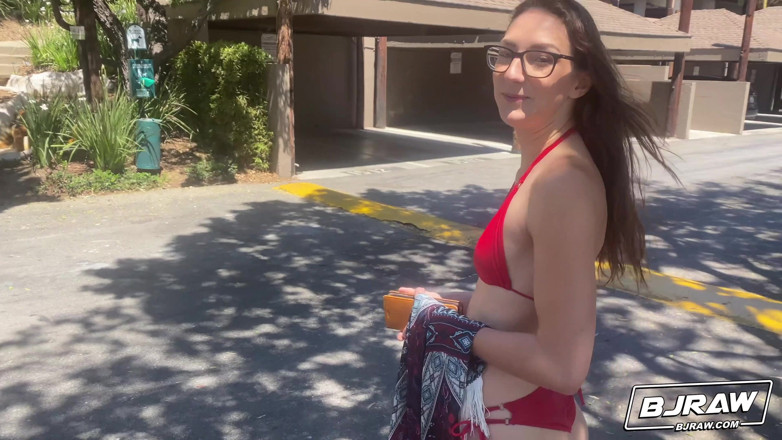 BJ Raw: BJRAW Andi Rose cums to visit
