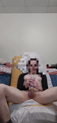 Big Young White Cock Dominates His Toy!!