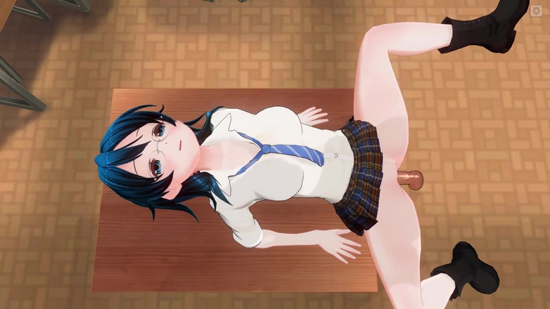 H3DC: Menina hentai 3D deu no cu antes do exame