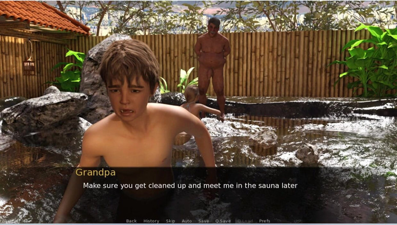 XXX Games Bunk: Grandpa's Visit - Gameplay - Roleplay - Hotspring with Grandpa