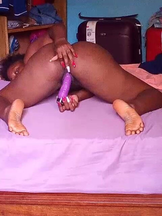 Morty Black: Dina fuck herself with a purple dildo