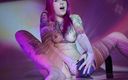 Lady Lazarus: Solo Toy Masturbation with Light Projector