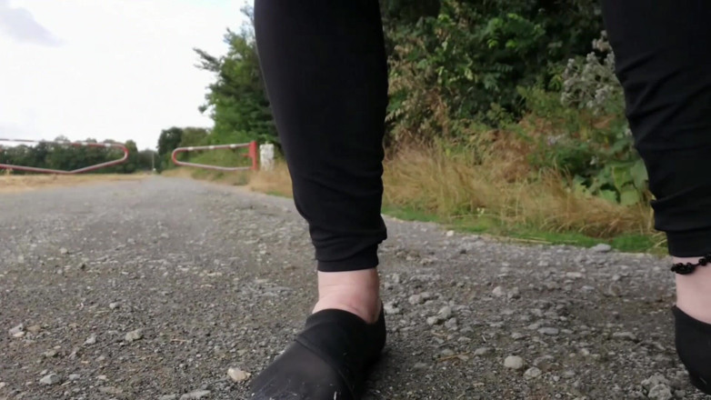 Footfetish: Cult Fun with the Puddles on the Country Road