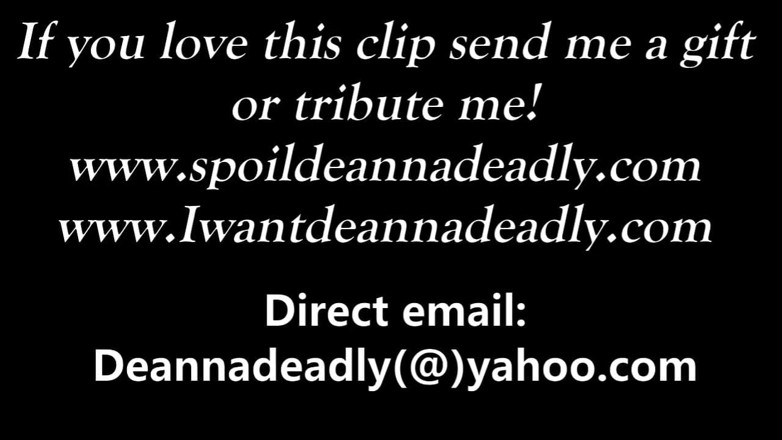 Deanna deadly: GF teases with red lips and white lingerie