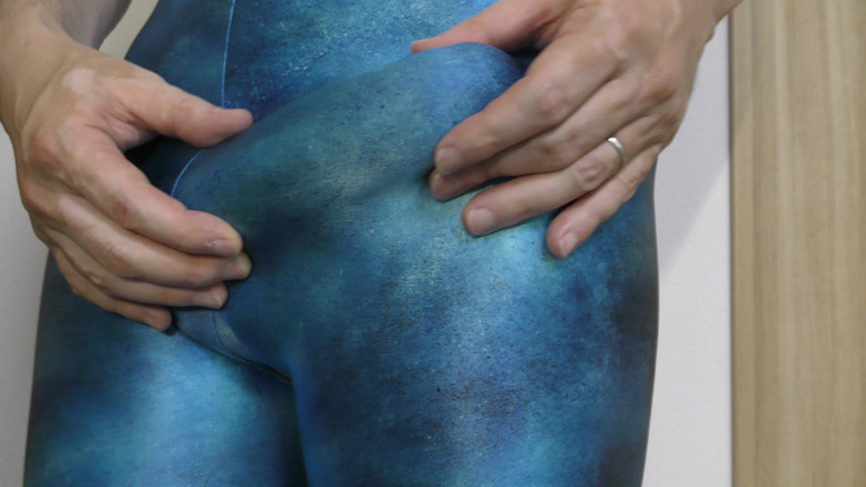 LovePantyBoy: Blue Leggings Masturbation