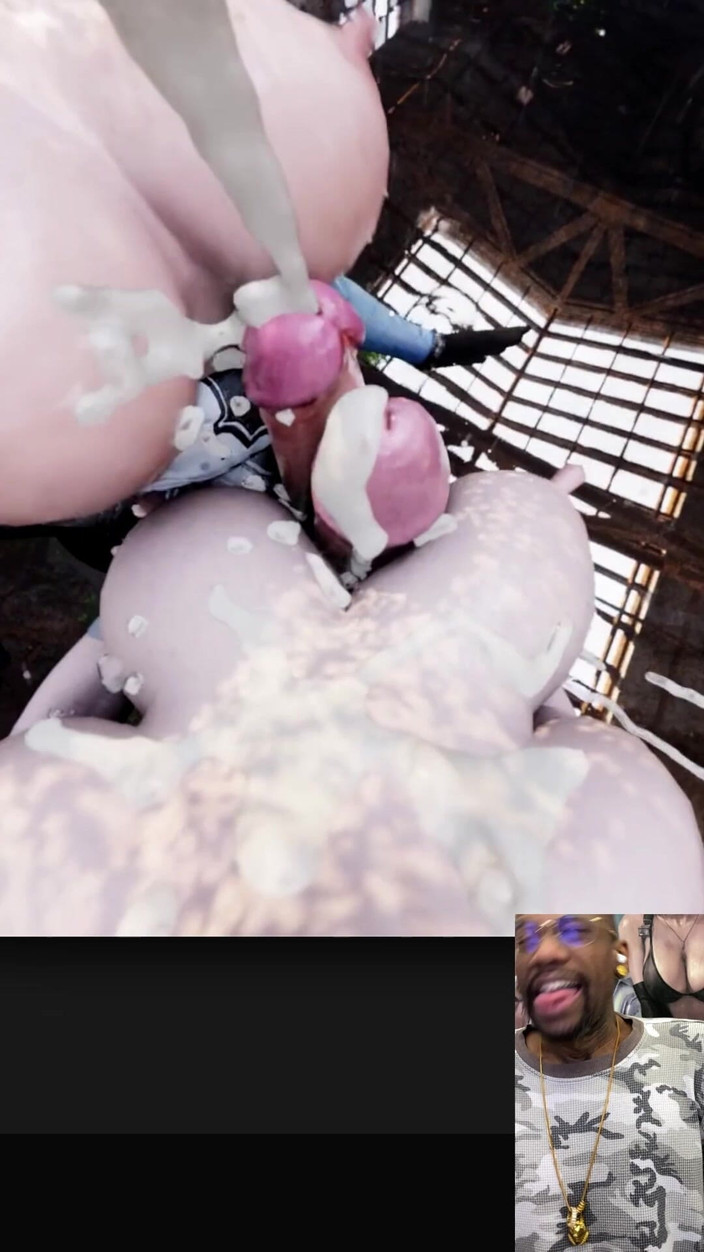 L6RD7BLU3 FUTA: Sheva chupando la polla transgénero de Jill, pollas transgénero explotando...