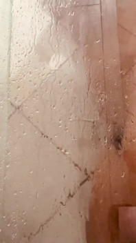 Girl Being Filmed While Taking a Shower, Showing off Her Hairy Pussy.