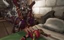 Wraith ward: Redhead Elf smashed by an Orc Warlord: Warcraft Parody