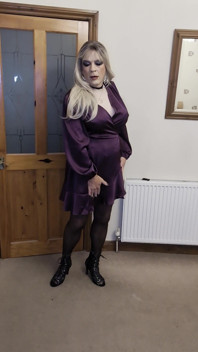 Purple Satin, Tits & Cum