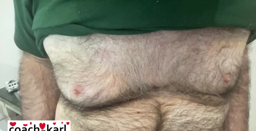 Coach Karl dude lodge: Coach Karl's fall 2021 pecorina pelosa, capezzoli, pancia e sentiero del...