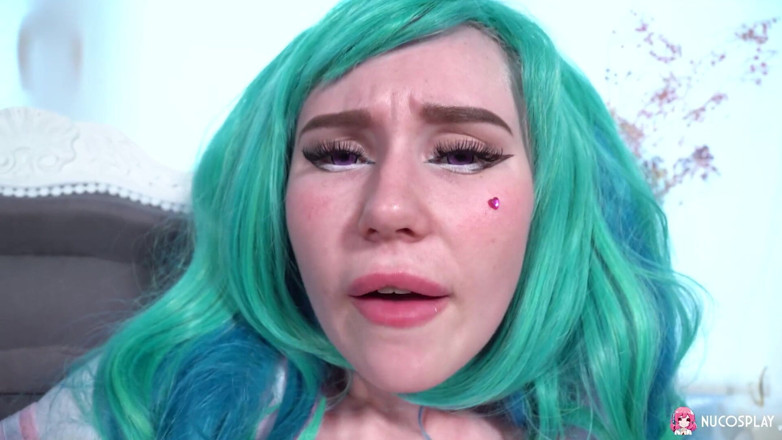 Nu Cosplay: Leyla Lure Is a Horny Blue Haired Hentai Slut