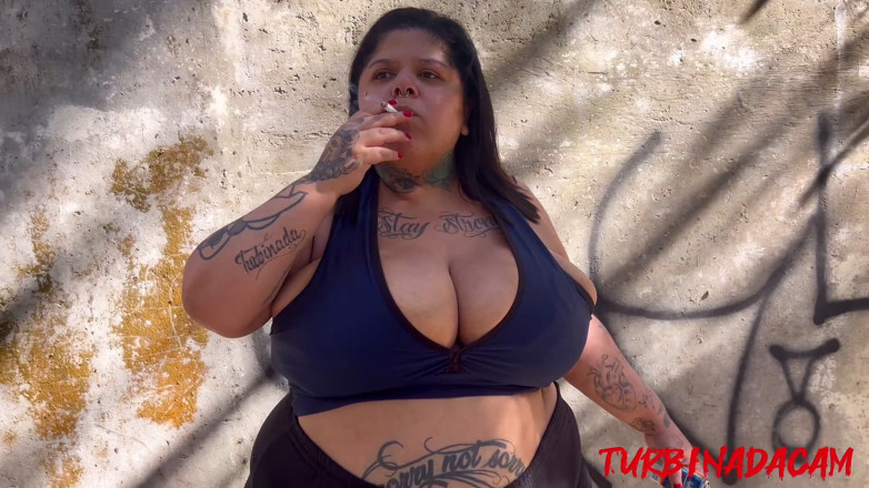 Mary Jhuana: A Relaxing Smoke Break Outdoors