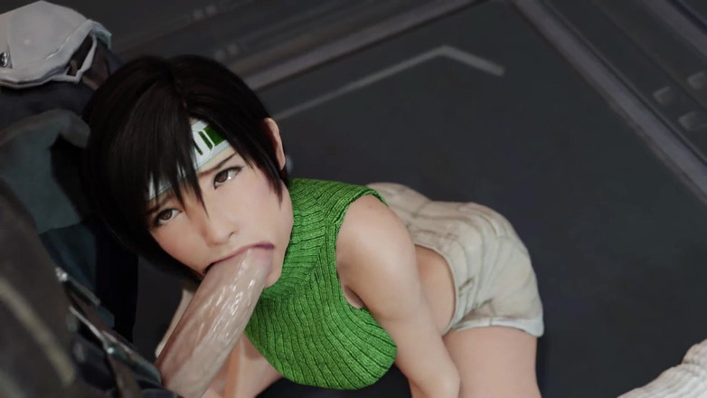 Velvixian 3D: Yuffie kisaragi取悦喜欢 shinra 鸡巴
