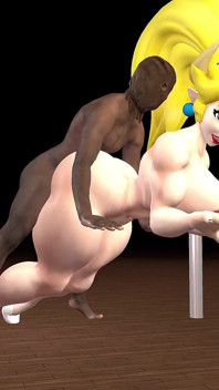Bowsette dientot gaya doggy di kastil