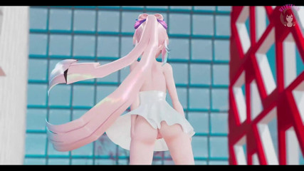 Velvixian: Cute Teen Only in Sexy White Dress Dancing