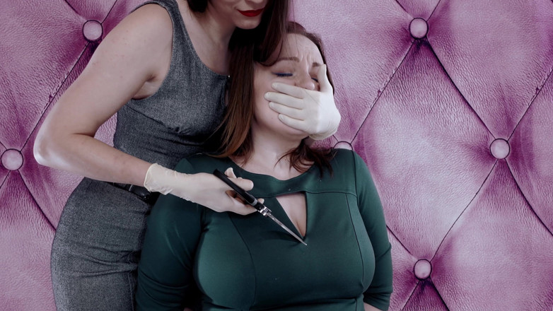 Arya Grander: Clothes Destruction Video - Fetish Lesbians BDSM Kinky