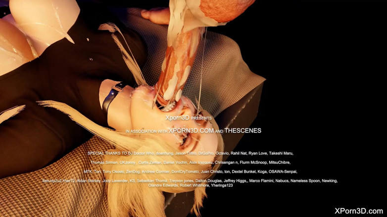 The Scenes: BDSMボンデージ3Dポルノ - 豊満なブロンドのディープスロートフェイスファック