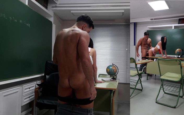 Gina Ferocious: Petite tonårsstudent är grov knullad på klass av pervers lärare och...