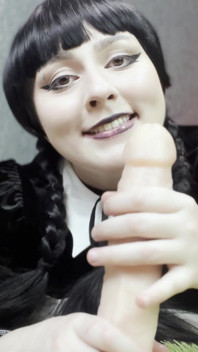 JOI: Wednesday Addams Rewards You with Shoejob and Blowjob