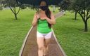 Valery Saenz xxx: Walking Around in the Rainy Park Showing off My Cameltoe