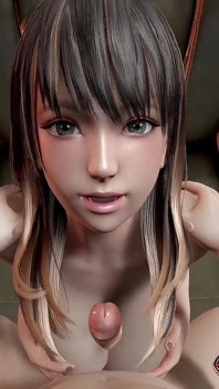 Anime-schönheit nanamis 3D Hentai: tittenfick vergnügen und schlampiger blowjob für großen schwanz
