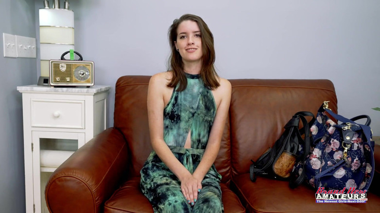 Brand New Amateurs: Skinny Amateur Brunette Sucks Cock and Gets Fucked in Ass...
