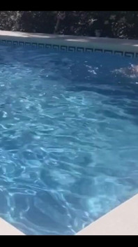 Yesterday’s Filming Day Ended with a Dip in the Pool