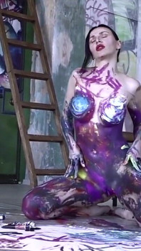 Санктор - грудаста матуся, мистецтво, оголене тіло, фарба для тіла в galery