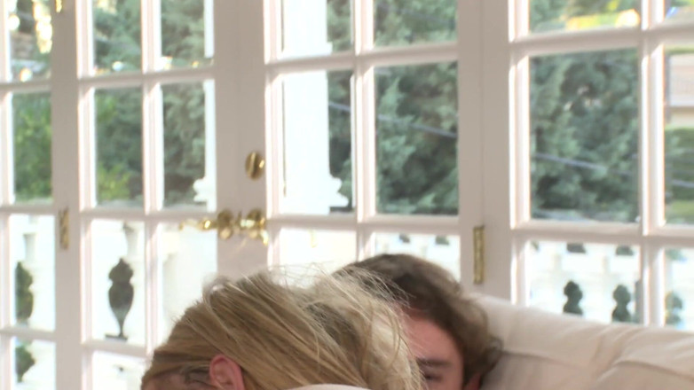Threesome 4ever: Paige busty blonde gets her first sex with two cocks