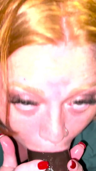 Redhead SSBBW Julie Unleashes Intense POV Blowjob on Mike