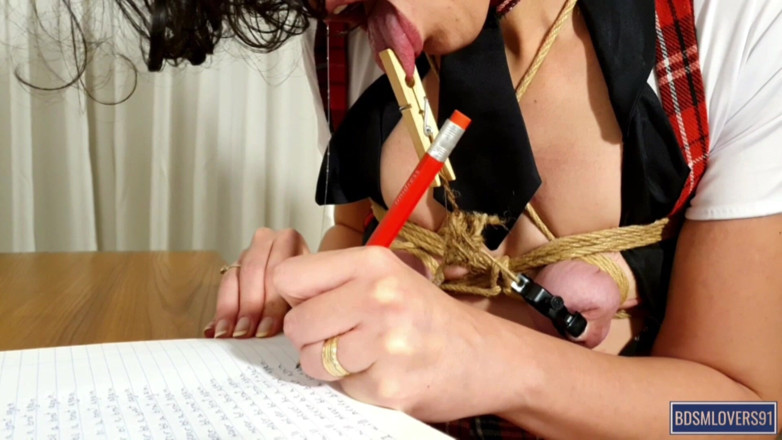 Bdsmlovers91: A Lesson in Obedience for a Bratty Student - Colored Version