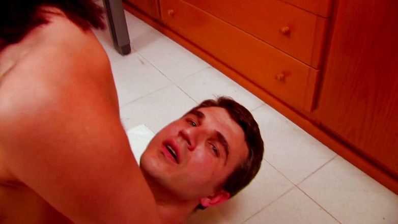 Double Trouble: Redhead teen in stockings gets double penetrated