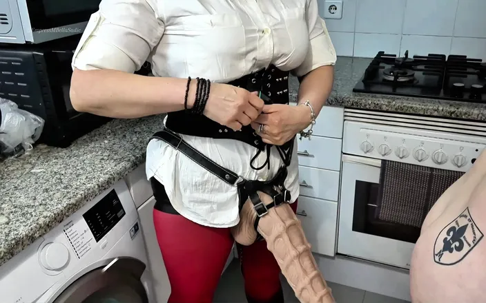 Empress Bella Sadic: Domestic Slave Husband Fucked in the Kitchen
