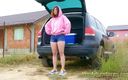 Pee Adventures: Wetting her short short jeans outdoor