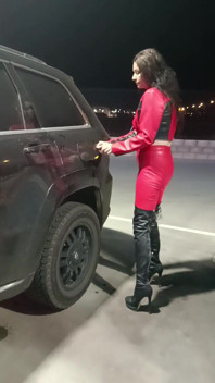 Tanken in Leder Und Boots
