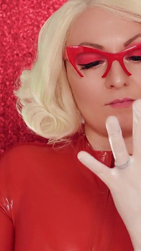 Asmr: Guanti di Vinile Edi(blogger Arya Grander in Costume di Halloween in Lattice Gomma)