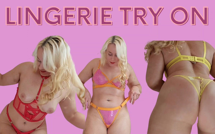 Michellexm: Probare de lenjerie cu milf blondă fierbinte