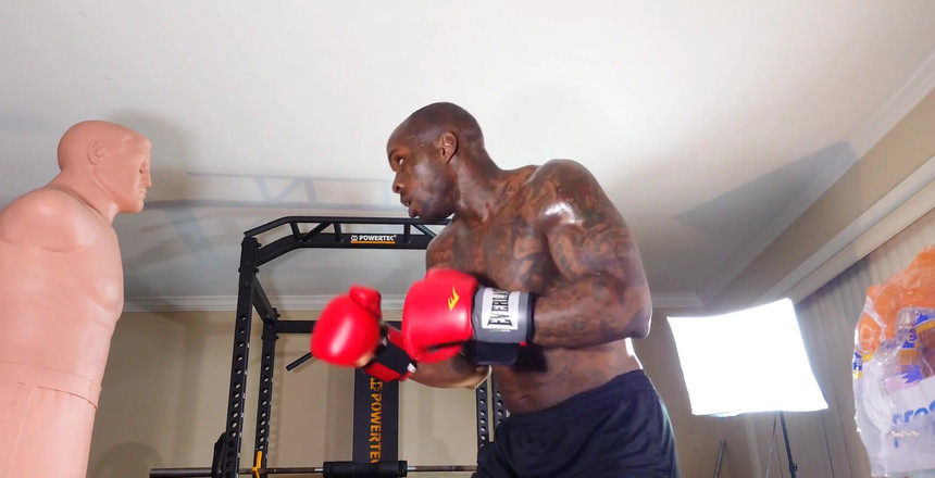 Hallelujah Johnson: Boxing Workout plyometrisches Training, auch als Springen oder Reaktionstraining bekannt,...