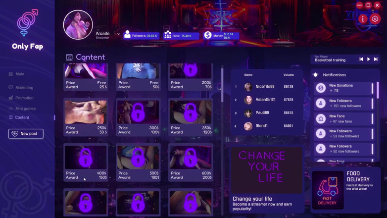 LewdArcade: Onlyfap Simulator 4 joc porno [partea 01] joc sexual, joc nud